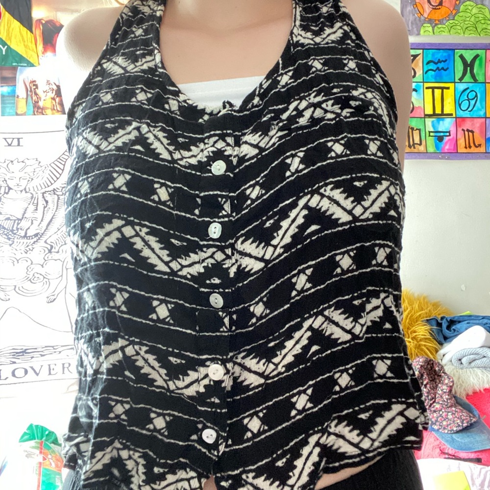 Button up belly shirt